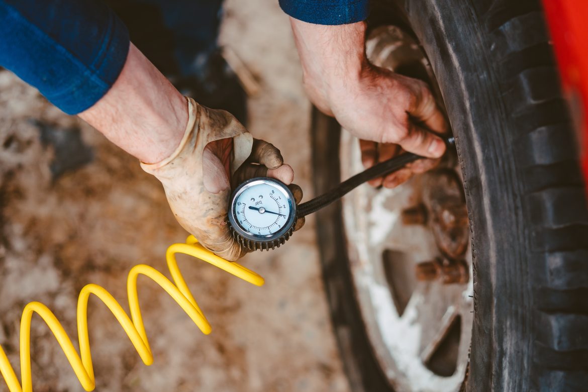 Tire pressure monitoring system on Brazilian farm tractor