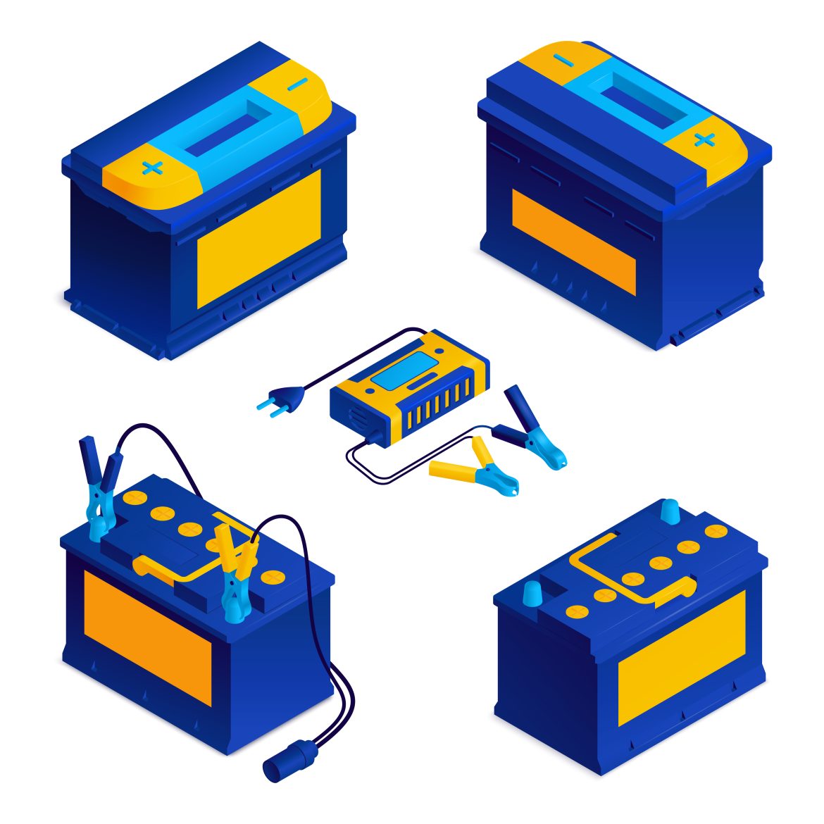 Different automotive battery types in Chile